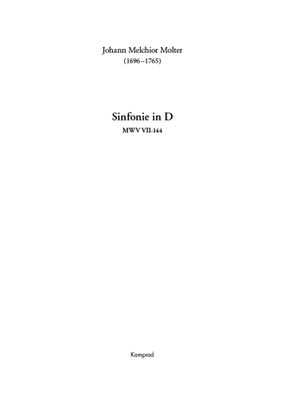 Johann Melchior Molter: Sinfonie in D für zwei Violinen, Viola, zwei Oboen, zwei Fagotte, zwei Hörner (in D), drei Trompeten (in D), Pauken und Basso continuo MWV VII-144 (Partitur)